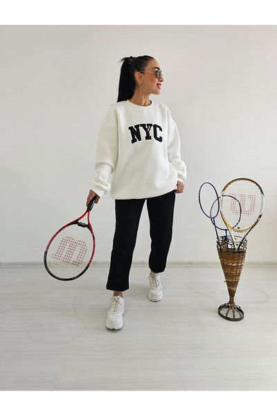 6 butik altı üstü butik Σετ αθλητικών φόρμων Ontu Nyc Print