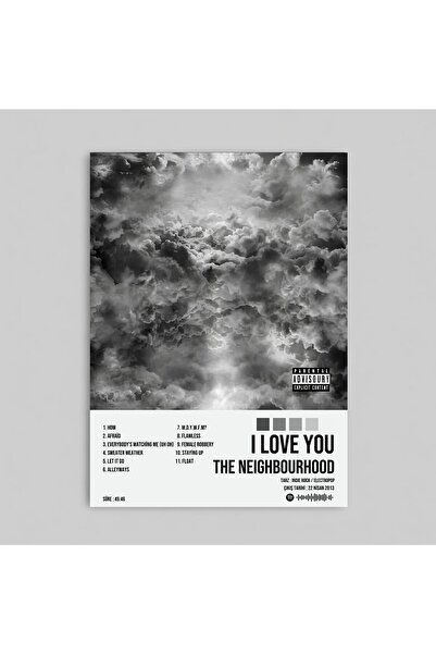 Orendart The Neighbourhood - I Love You Albüm Spotify Çerçevesiz Tasarım Poster