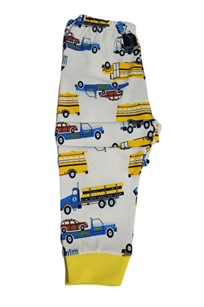 elmas kids Araba Otobüs Kamyon Desenli Pamuklu Pijama Takımı