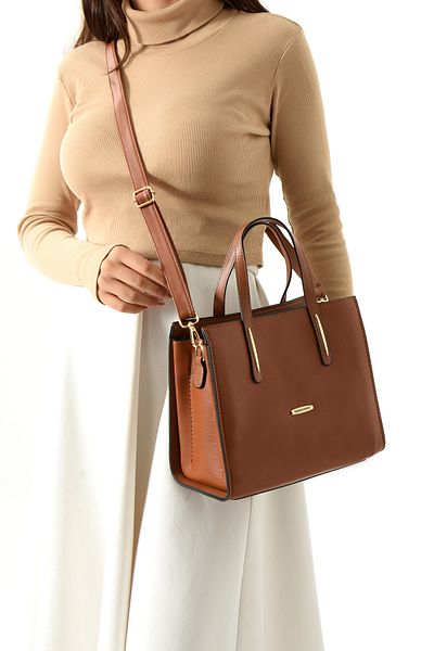 Lifonbag Дамска дълга презрамка с 4 отделения Проста и стилна чанта за ръка и през рамо