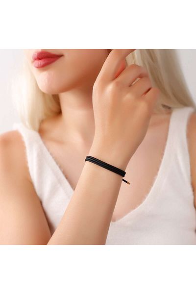 Herşey Nota Black Magnetic Lucky Bracelet Necklace and Anklet