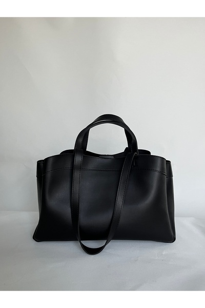 melecco Siyah Geniş Büyük Yavrulu çanta Evrak okul iş Çantası kol ve omuz laptop şık spor pinterest çanta