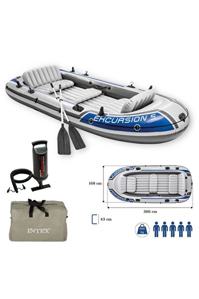 Intex İntex 68325 Excursion 5 Bot Set 600Kg 366x168x43cm Şişme Bot