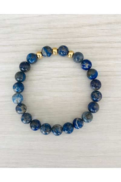 MK tasarım Mk Design Real Lapis Slim Stein Bracelet Mkt49004