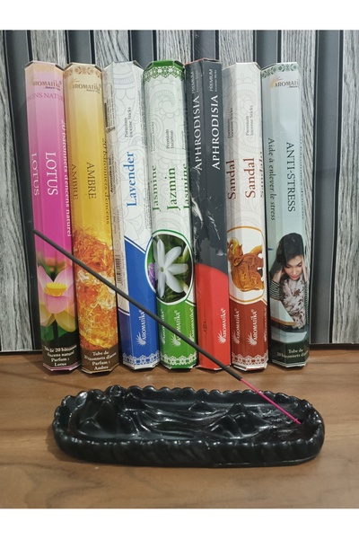 HUNATASARIM 7 Paket, 140 Adet Çubuk Tütsü 7 Farklı Aroma + Himayala Çubuk Tüt...