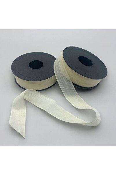 serap çiçekçilik 10 Metre Krem Keten Kurdele 10 Metre 2,5 Cm. Nopeli Krem Ket...