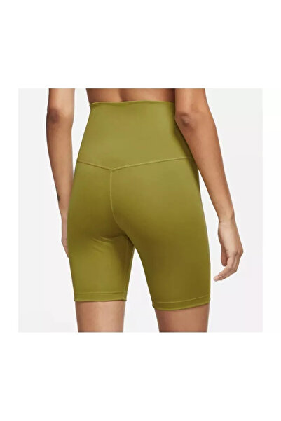 Nike Kadın Yeşil Yüksek Belli Kısa Biker Tayt dv9022-390 DRY Fİt