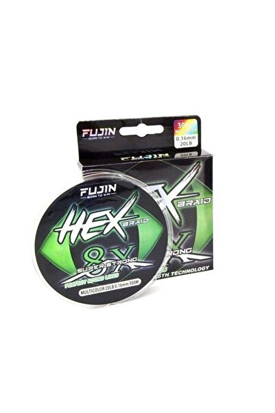 Fujin Hex Braid 8x 150mt Multi Color PE Örgü İp Misina - 0.14MM