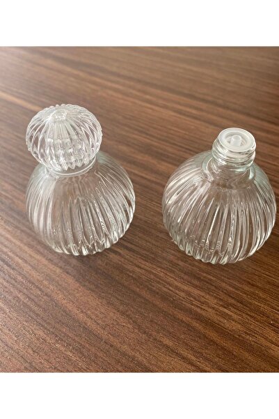 2Ehobitasarım 25 Adet 50 cc Cam Kolonya Şişesi Akrilik Kapaklı 50 ml Hediyeli...