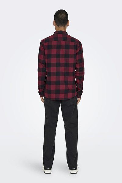 Only & Sons 22007112 Claret Red Ανδρικό πουκάμισο