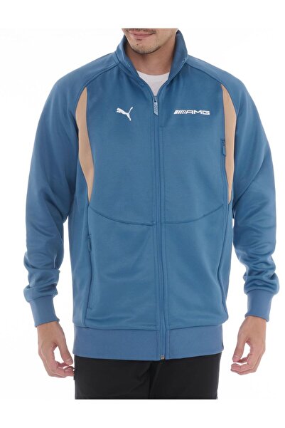 Puma Erkek Sweatshirt AMG Track Jacket Mavi - 62742105