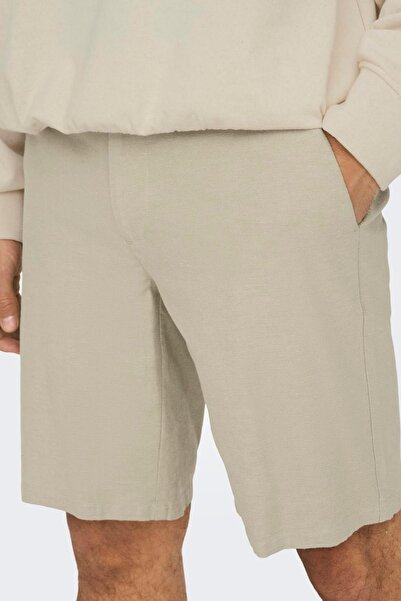 Only & Sons ONSMARK 0011 - Шорти з бавовни та ленту Бежеві
