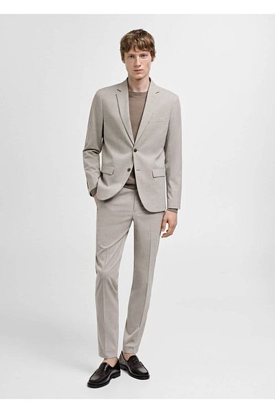 MANGO Man Stretch Fabric Super Slim Fit Blazer Jacket