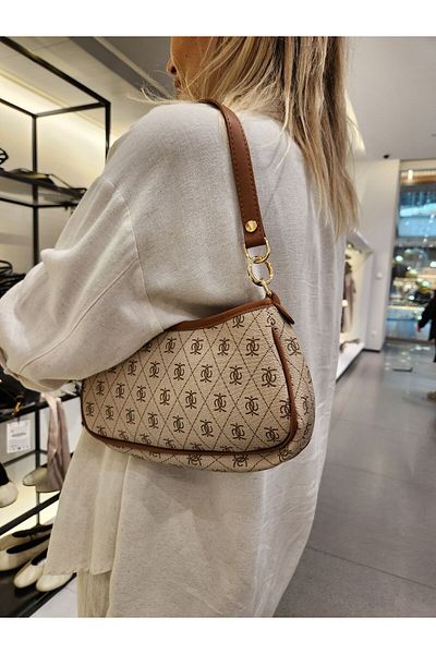 Mercan Stores Women's Adjustable Cross Strap Patterned Stylish Minimal Bag Hand and Shoulder Bag