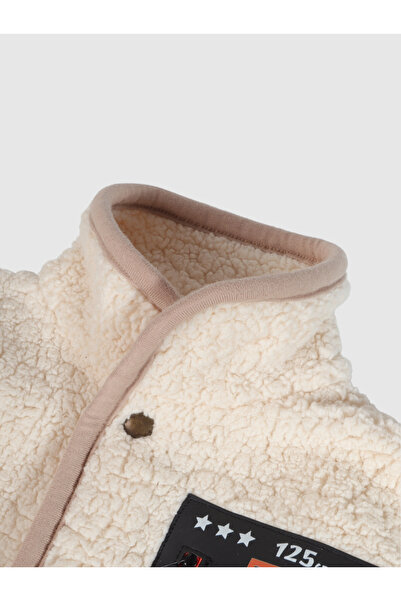 YHH Kids Teddy Child Plush Jacket Ecru 1-8 Years Old