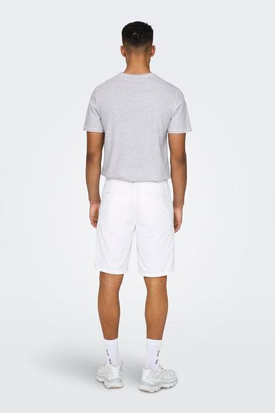 Only & Sons ONSMARK 0011 - Σορτς Algodon και Lenüz - Noos White