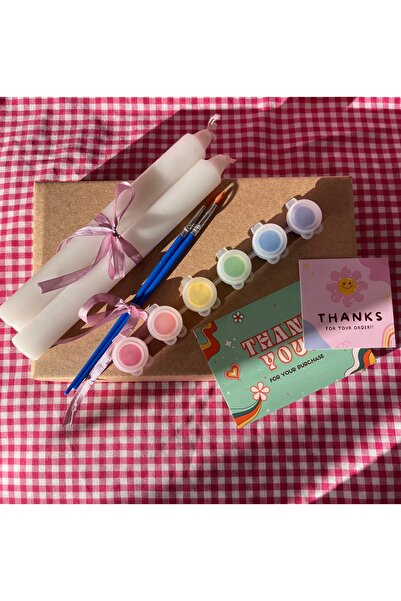 karışık kaset Kendin Yap-2'li Mum Boyama Seti