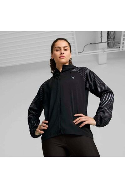 Puma Aop Women's Black Jacket - Run Favorite - 52403582