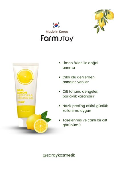 Farmstay Farm Stay Real Lemon Deep Clear Peeling Gel 100 ml