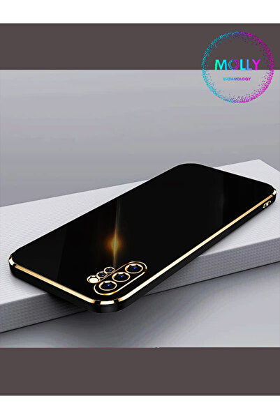 Molly Samsung Galaxy NOTE 10 PLUS İçin Petrol Mavisi Gold Detaylı Lüks Silikon Kılıf