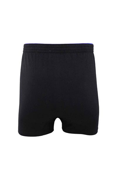 Tutku Black Combed Cotton Plain Boxer - 117 Model