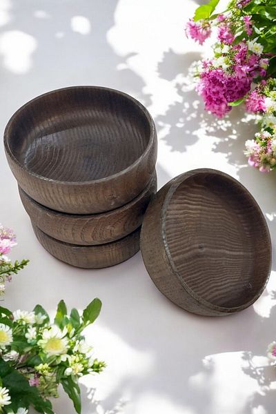 küche haus Bamboo Snack Bowl Decorative Bowl - Multi-Purpose Gift Wooden