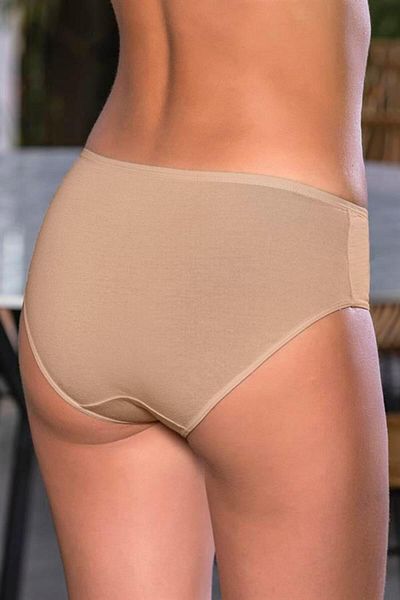 Ecenaz Cotton High Waist Slip Panties Tan (Brf2966)