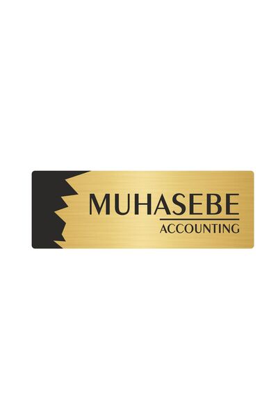 Metal Department Door Name Plate, Routing Plate Accounting 10X20 Cm Gold Color