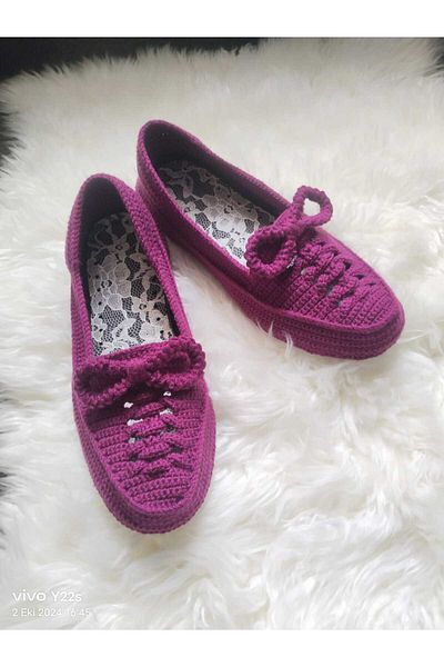 Bybaykuş Hand Emaged Home Shoes