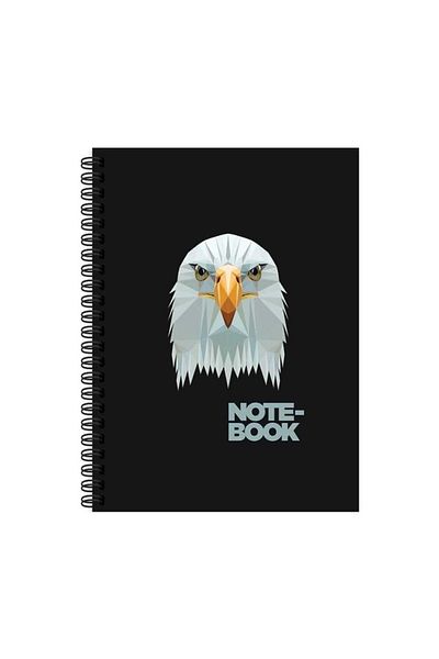KESKİN COLOR Chislin Jungle - 16.5x22.5 Spiral Cardboard Covered Lined Notebook 80 YP