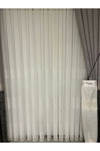 NİVEMESHOME Nivemeshome Bige Linen Hy016 - 1/3 Tight Pleated Tulle Curtain