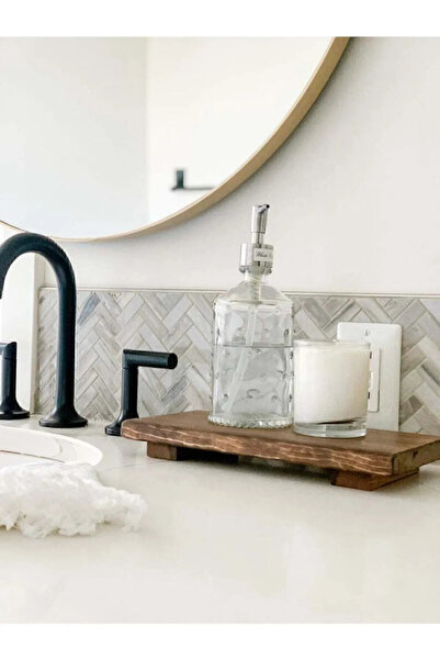 megüsa حامل خشبي مزخرف، لوحة عرض، منظم مطبخ، وعاء صلصة، وعاء زيت، قاعدة صابون...