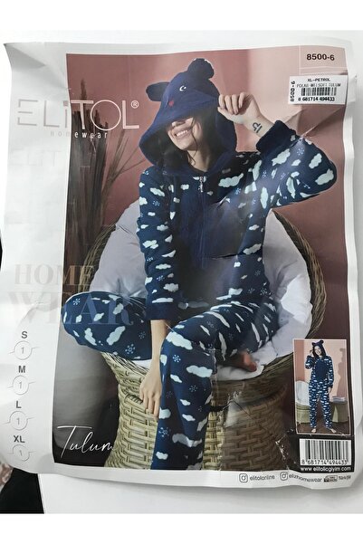 ARAS ELİTOL 8500-6 POLAR WELSOFT KAPÜŞONLU UZUN KOL PİJAMA TULUM