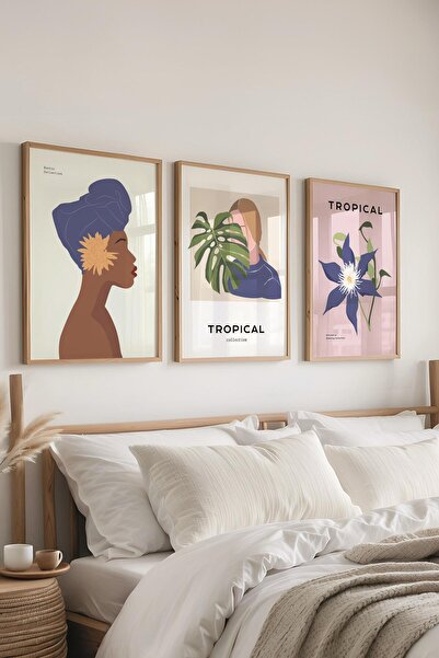 Postifull Set de pictură cu cadru, 3 bucăți de cadru din lemn și set de poste...