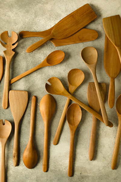 Demy Craft 30 cm Cypress Spatula - Walnut Wood Handmade