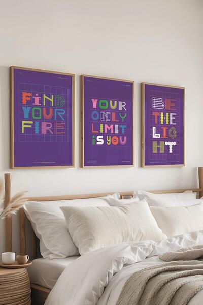 Postifull Set de pictură cu cadru, 3 bucăți de cadru din lemn și set de poste...