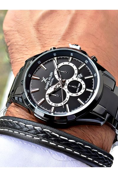 Daniel Klein Brand Black Color Men's Wristwatch - Bracelet Gift