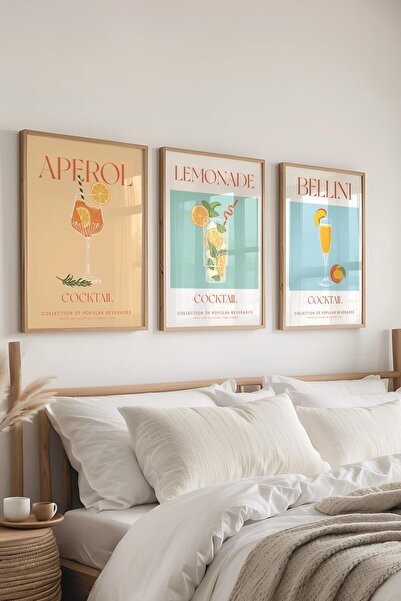 Postifull Set de pictură cu rame, 3 bucăți de rame din lemn și set de postere...