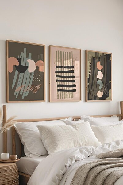 Postifull Σετ ζωγραφικής με κορνίζα, 3 τεμάχια ξύλινο κορνίζα και σετ αφηρημέ...