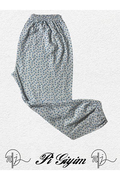Pi Giyim Pijama de iarnă pentru femei, cu model, cu talie lungă elastică din bumbac pieptănat, cu elastic la gleznă