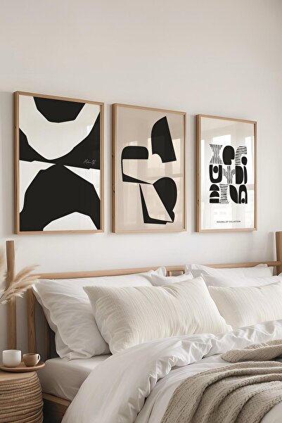 Postifull Set de pictură cu cadru, 3 bucăți de cadru din lemn și set de poste...