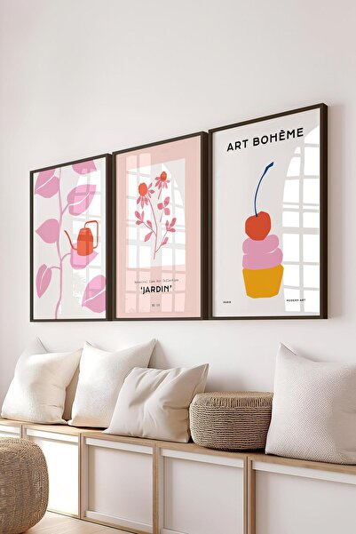 Postifull Set de picturi cu rame, 3 bucăți de rame negre și set de postere cu...