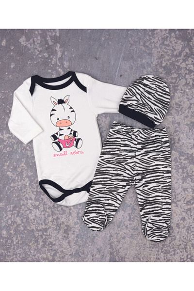 MOD BASKI Zebra Printed Badi 3-Piece Set