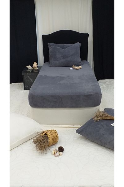 Nirvana Gray Single Welsoft Elastic Sheet Set - Home