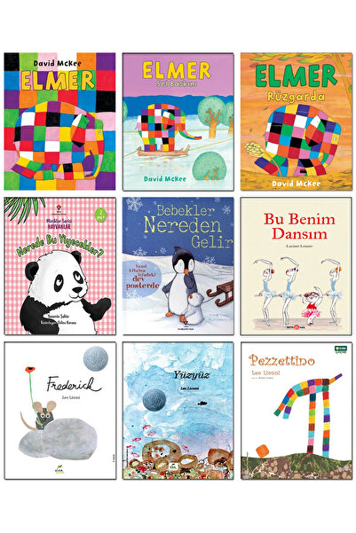 TÜRKİYE İŞ BANKASI KÜLTÜR YAYINLARI David Mckee Elmer Rüzgarda Yuvada Leo Lionni Pezzettino Frederick Yüzyüz Bebekler Nereden Gelir