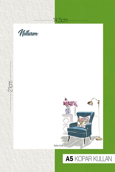 SelisCraft Hot Yuvam Plain Notepad 08 Planificator zilnic, caiet, listă de activități, blocnotes, agendă