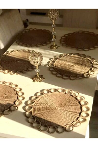 myistasyon "tarzınızı evinize yansıtın" Örme Supla Jüt Halat Model Amerikan Servis Supla 6 Adet