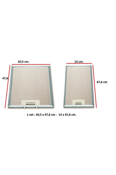 SupurgePlus Esty 1350 Aspiratör Filtresi Seti | 20.5 X 47.6 Cm & 13 X 47.6 Cm...
