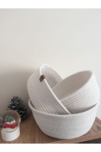 ACADEKOR Wicker Multi-Purpose Storage Box, Organizer, Multi-Purpose Organizer, Natural Wicker Basket.