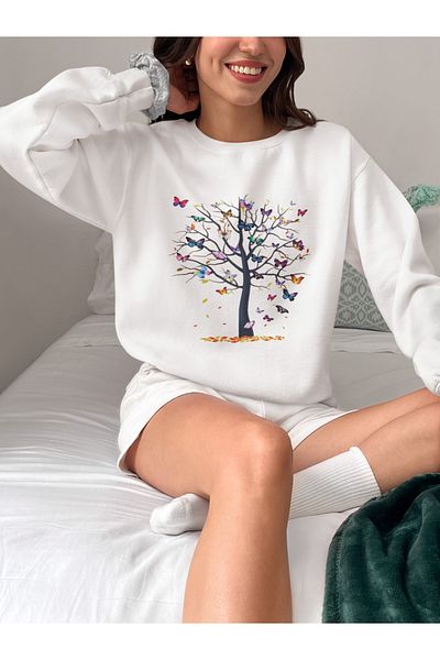 MAGORS TRIUC STYLE-X BUTTERFLY TREE IMPRIMAT GÂT CREAȚĂ TREI AȚURI